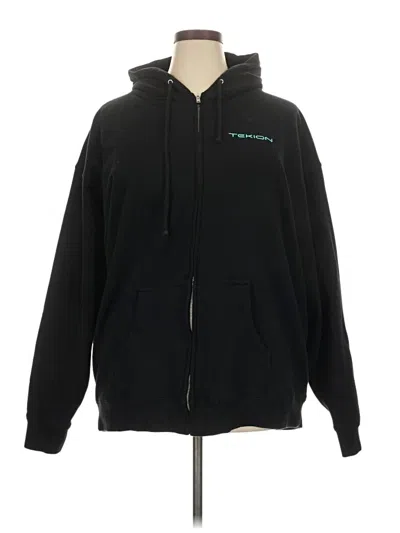 Pre-owned Independent Trading Company Zip Up Hoodie In Black