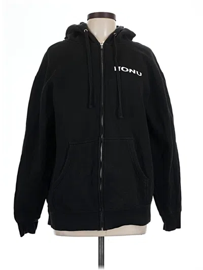 Pre-owned Independent Trading Company Zip Up Hoodie In Black