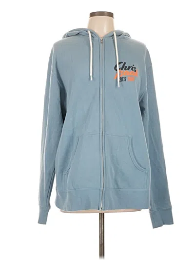 Pre-owned Independent Trading Company Zip Up Hoodie In Blue