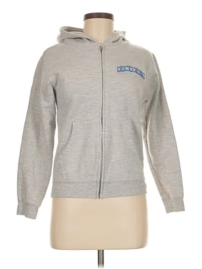 Pre-owned Independent Trading Company Zip Up Hoodie In Gray