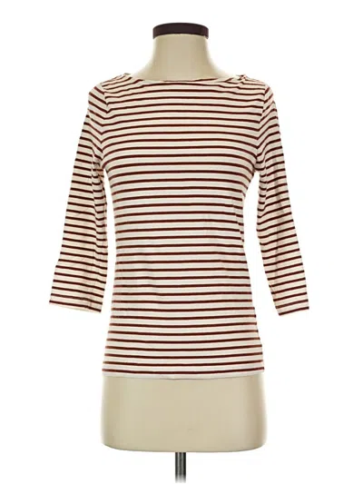 Pre-owned Index 3/4 Sleeve T-shirt In Brown