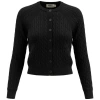 Index Cable Knit Raglan Sleeve Button Front Cardigan In Black