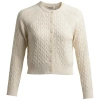 Index Cable Knit Raglan Sleeve Button Front Cardigan In White