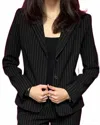 Index Pinstripe Blazer In Black In Black