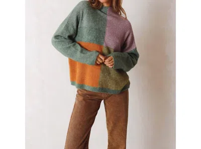 Indi And Cold Perkins Four Square Sweater In Green