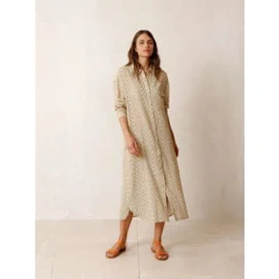 Indi And Cold Textured Shirt Dress In Neutral