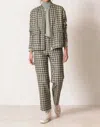 INDI AND COLD VICHY CHECKED BOMBER JACKET IN LICHEN CHECK