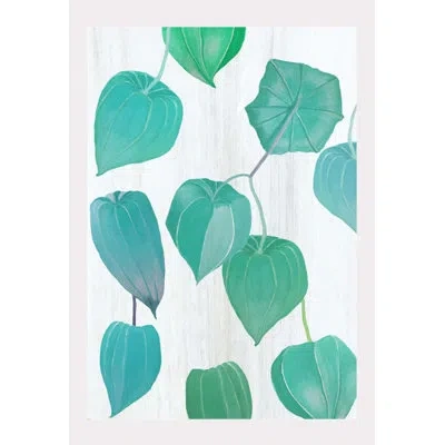 India & Purry Chinese Lanterns On Snow - No Frame Print In Aqua