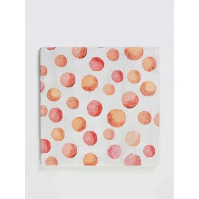 India & Purry Trivet: Orange Circles On Snow In Orange,white
