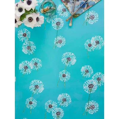 India & Purry Wallpaper: Dandelions On Aqua