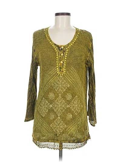 Pre-owned India Boutique 3/4 Sleeve Blouse In Green