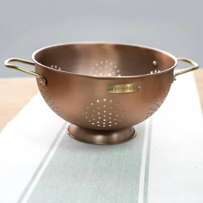 India Handicrafts Inc Kitchen Colander In Copper