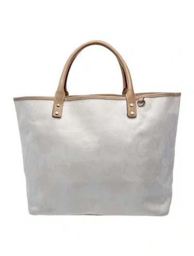 Pre-owned India Hicks Canvas Tote In Neutral