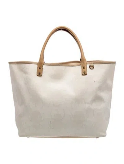 Pre-owned India Hicks Canvas Tote In Neutral