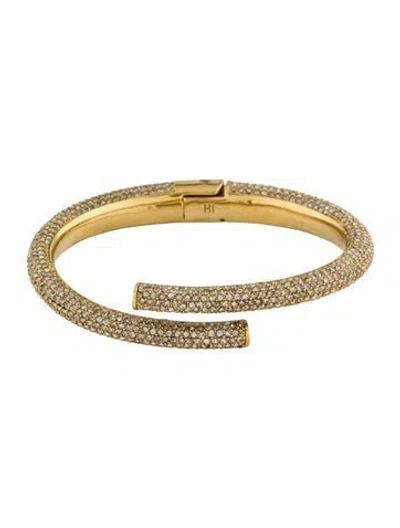 Pre-owned India Hicks Crystal Hinged Bracelet, 6.25" In Multi