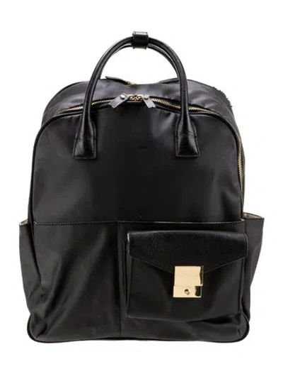 Pre-owned India Hicks Leather Backpack In Black