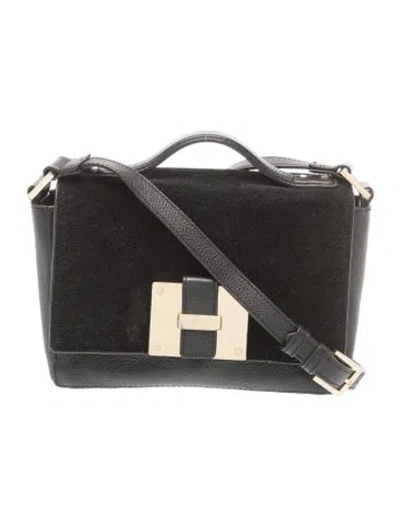 Pre-owned India Hicks Leather Crossbody Bag In Black