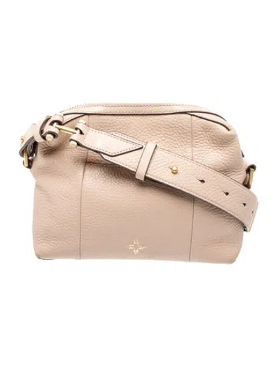 Pre-owned India Hicks Leather Crossbody Bag In Neutral
