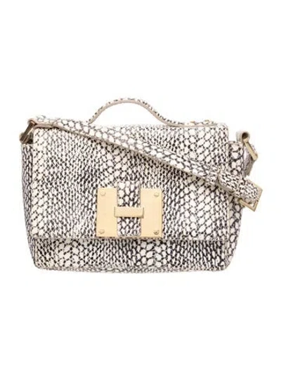 Pre-owned India Hicks Leather Crossbody Bag In White