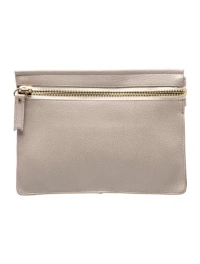 Pre-owned India Hicks Leather Portfolio In Neutral