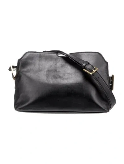 Pre-owned India Hicks Leather Shoulder Bag In Black