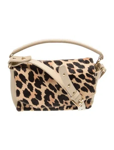 Pre-owned India Hicks Leather Shoulder Bag In Neutral