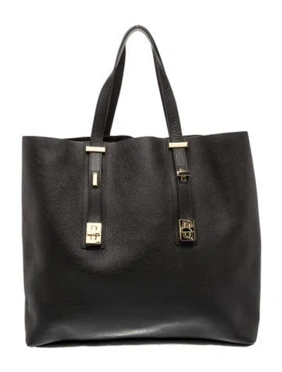 Pre-owned India Hicks Leather Top Handle Bag In Black