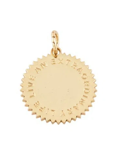 Pre-owned India Hicks Sunburst 'live An Extraordinary Life' Pendant, 2" In Multi