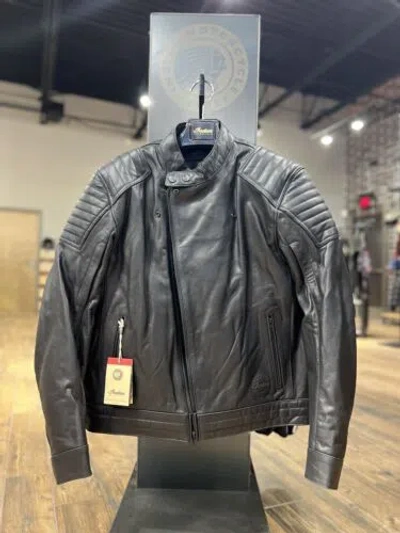 Pre-owned Indian Motorcycle Denton Leather Jacket Xxl In Black