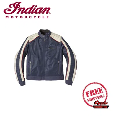 Pre-owned Indian Motorcycle Genuine  Brand Men's Mesh Arizona Jacket Blue