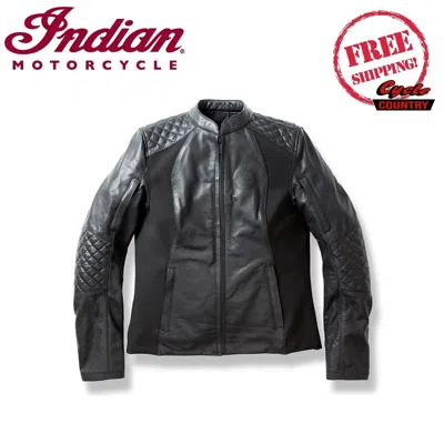 Pre-owned Indian Motorcycle Genuine  Brand Women's Drew Leather Jacket Black Free Shipping