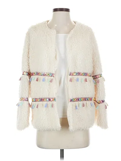 Pre-owned Indie + Moi Faux Fur Jacket In White