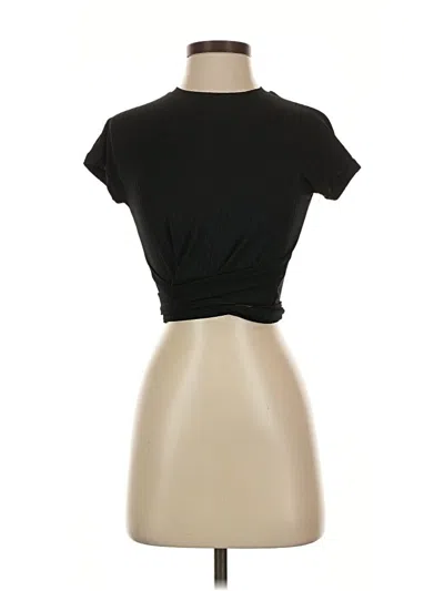 Pre-owned Indie Xo Short Sleeve Top Black High Neck Tops