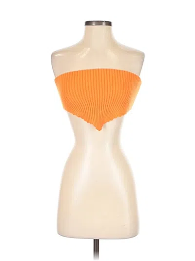 Pre-owned Indie Xo Tube Top Orange Strapless Neckline Tops