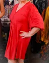 Indies Dress In Red In Red