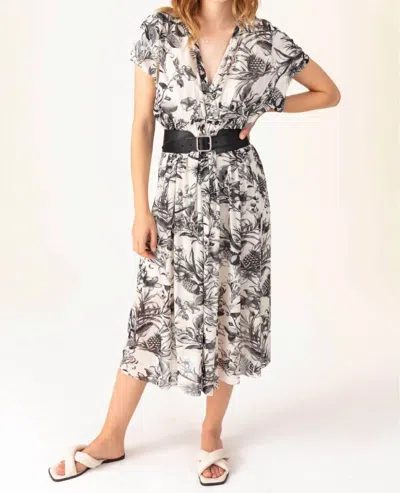 Indies Milla Dress In Black And White In Multi