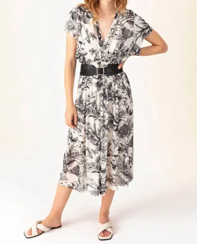 Indies Milla Dress In Black And White In Multi