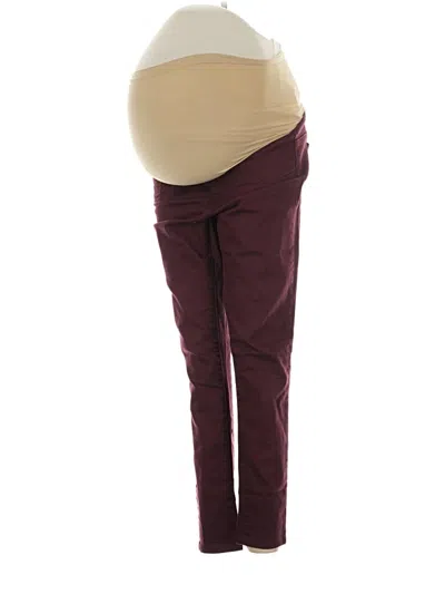 Pre-owned Indigo Blue Jeggings In Burgundy