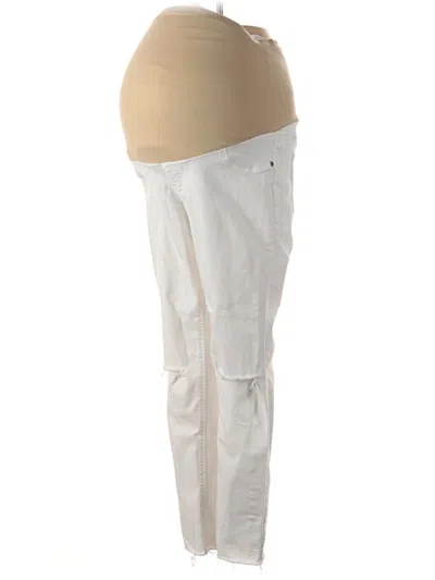 Pre-owned Indigo Blue Jeggings In White