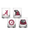 Indigo Falls Alabama Crimson Tide Collector's 14oz. Rocks Glass Set 4-pack In No Color