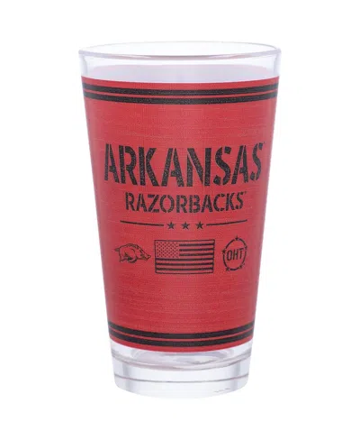 Indigo Falls Arkansas Razorbacks 16 oz Oht Military-inspired Appreciation Pint Glass In Scarlet