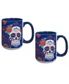 Indigo Falls Florida Gators Dia De Los Muertos Mug, Set Of 2 In No Color