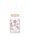 Indigo Falls Florida State Seminoles 16 oz Can Glass With Straw In Clear