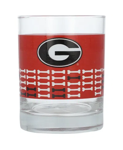 Indigo Falls Georgia Bulldogs 14 oz Heritage Rocks Glass In Clear