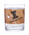 Indigo Falls Illinois Fighting Illini 14 oz Basketball Glass In Multi