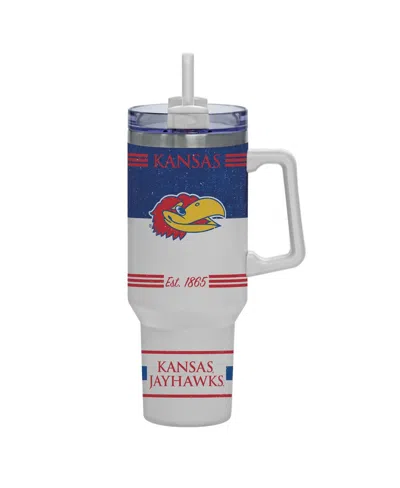Indigo Falls Kansas Jayhawks 40oz. Rocky Vintage Tumbler In White