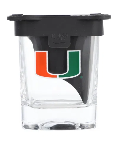 Indigo Falls Miami Hurricanes 10oz. Ice Wedge Glass In Transparent