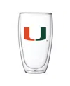 Indigo Falls Miami Hurricanes 15 oz Double Wall Thermo Glass In Clear