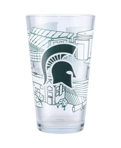 Indigo Falls Michigan State Spartans 16oz. Campus Line Art Pint Glass In No Color