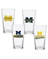 Indigo Falls Michigan Wolverines 16oz. Collector Pint Glass Four-set In No Color